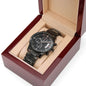 Black Chronograph Watch-Timeless source of guidance and love