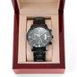 Black Chronograph Watch-Timeless source of guidance and love