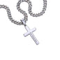 Personalized Steel Cross Necklace on Cuban Chain- To My Amazing Dad