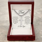 Personalized Steel Cross Necklace on Cuban Chain- To My Amazing Dad