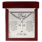 Personalized Steel Cross Necklace on Cuban Chain- To My Amazing Dad