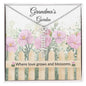 Personalized Vertical Name Necklace - Garden Card
