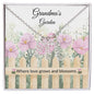 Personalized Vertical Name Necklace - Garden Card