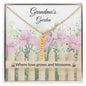 Personalized Vertical Name Necklace - Garden Card