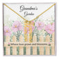 Personalized Vertical Name Necklace - Garden Card