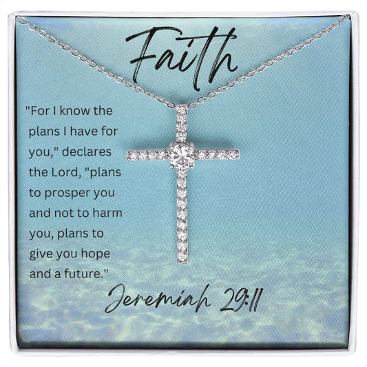 Faith CZ Cross Necklace
