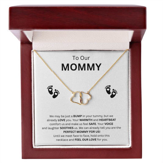 To Our Mommy( Expectant Mom-multiples) Solid 10K Gold Pendant