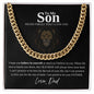 To My Son (Black Background)- Cuban Link Chain