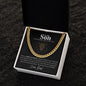 To My Son (Black Background)- Cuban Link Chain