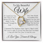To My Beautiful Wife- Forever Love Necklace